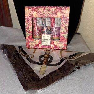 William Morris Pink Floral Hand Cream Trio - and a patterned scarf